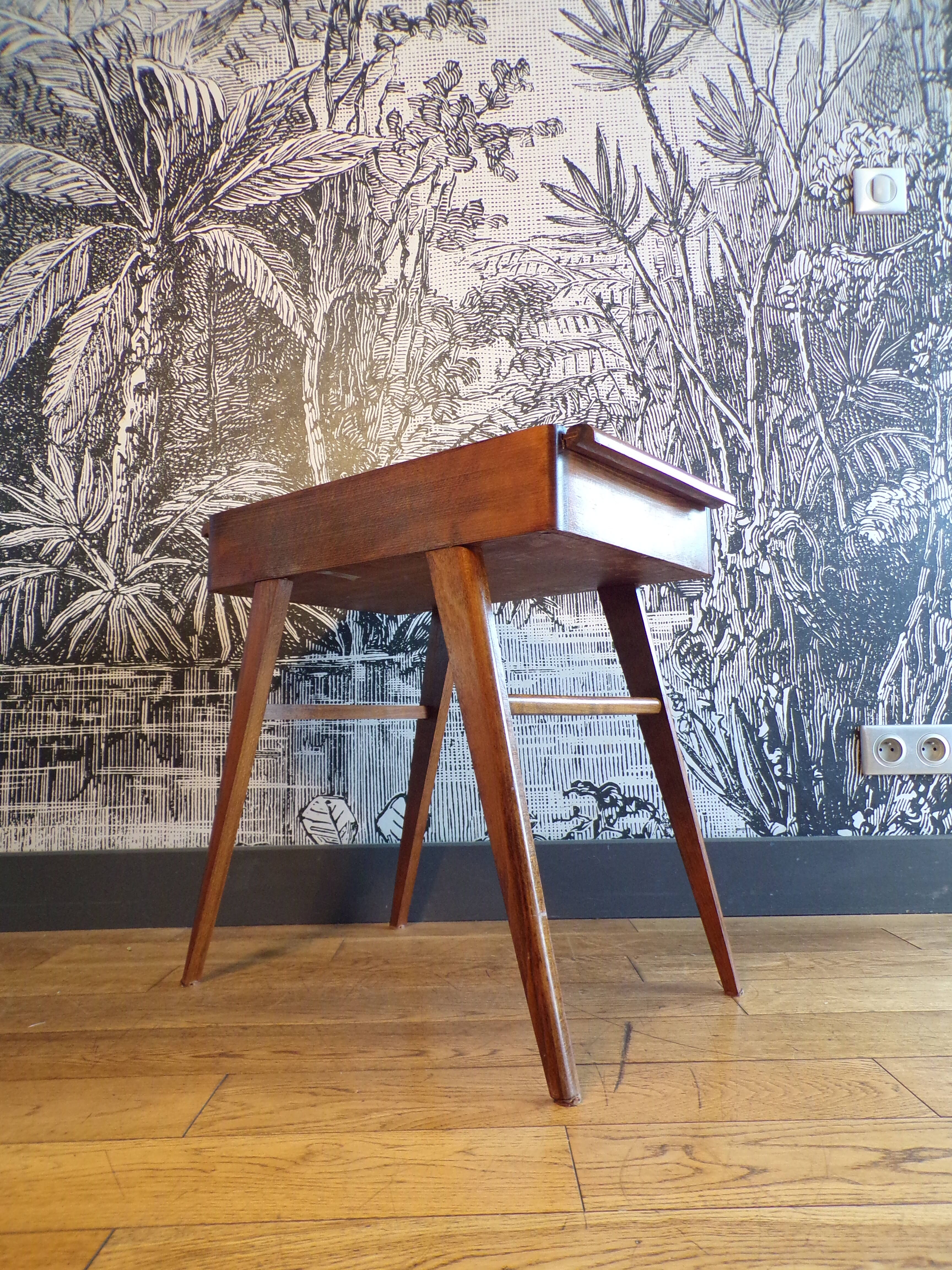 Vintage sewing furniture sliding panels