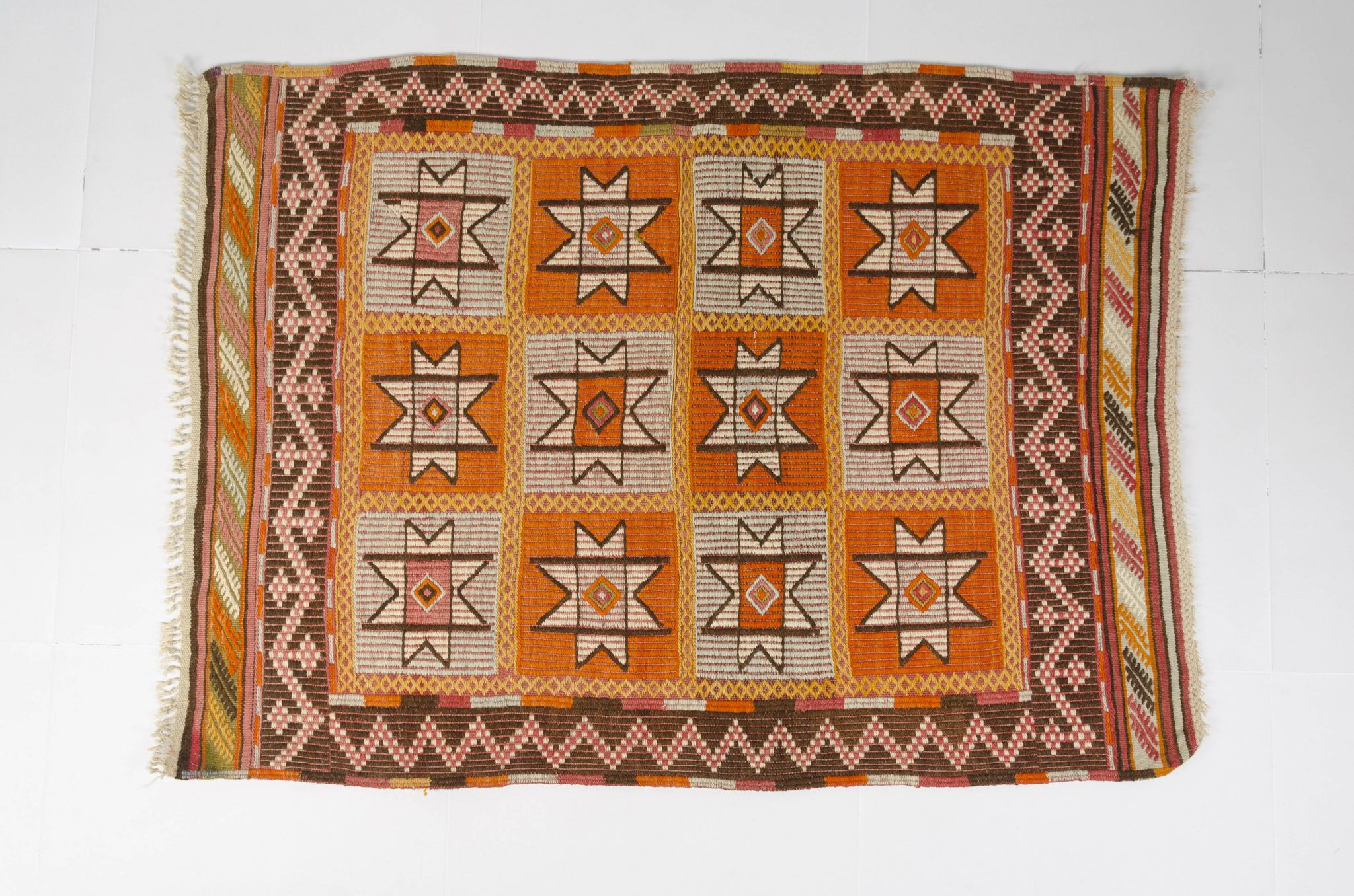 Vintage Turkish Kilim Rug, Handwoven Anatolian Accent Rug,sku-141