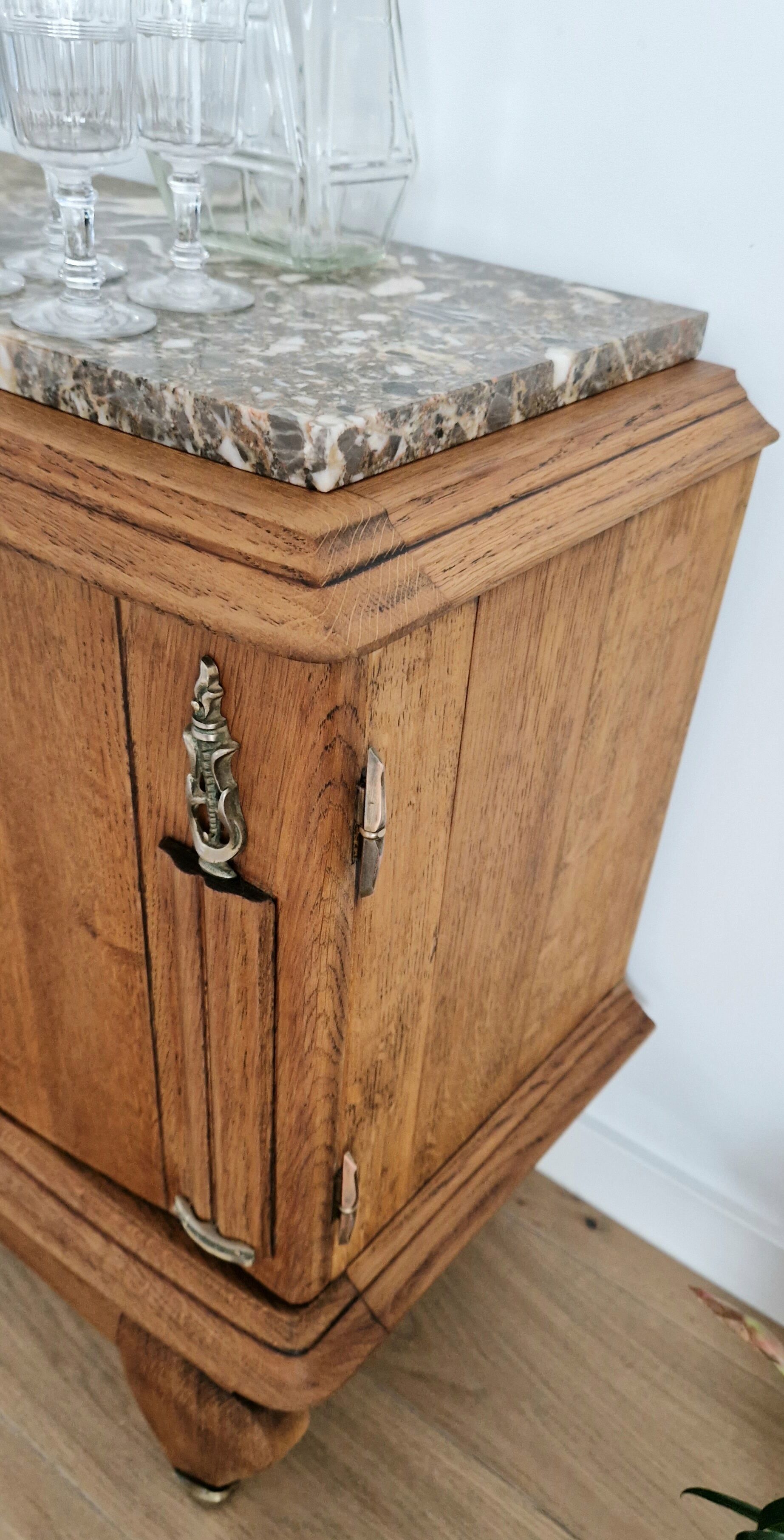 Oak bar furniture art deco style