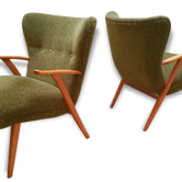 Pair of chairs WING Zig Zag cocktail vintage 50 60 year