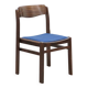 All-wood chair in royal blue and ebony