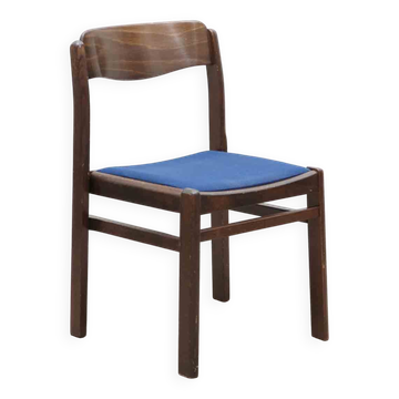 All-wood chair in royal blue and ebony