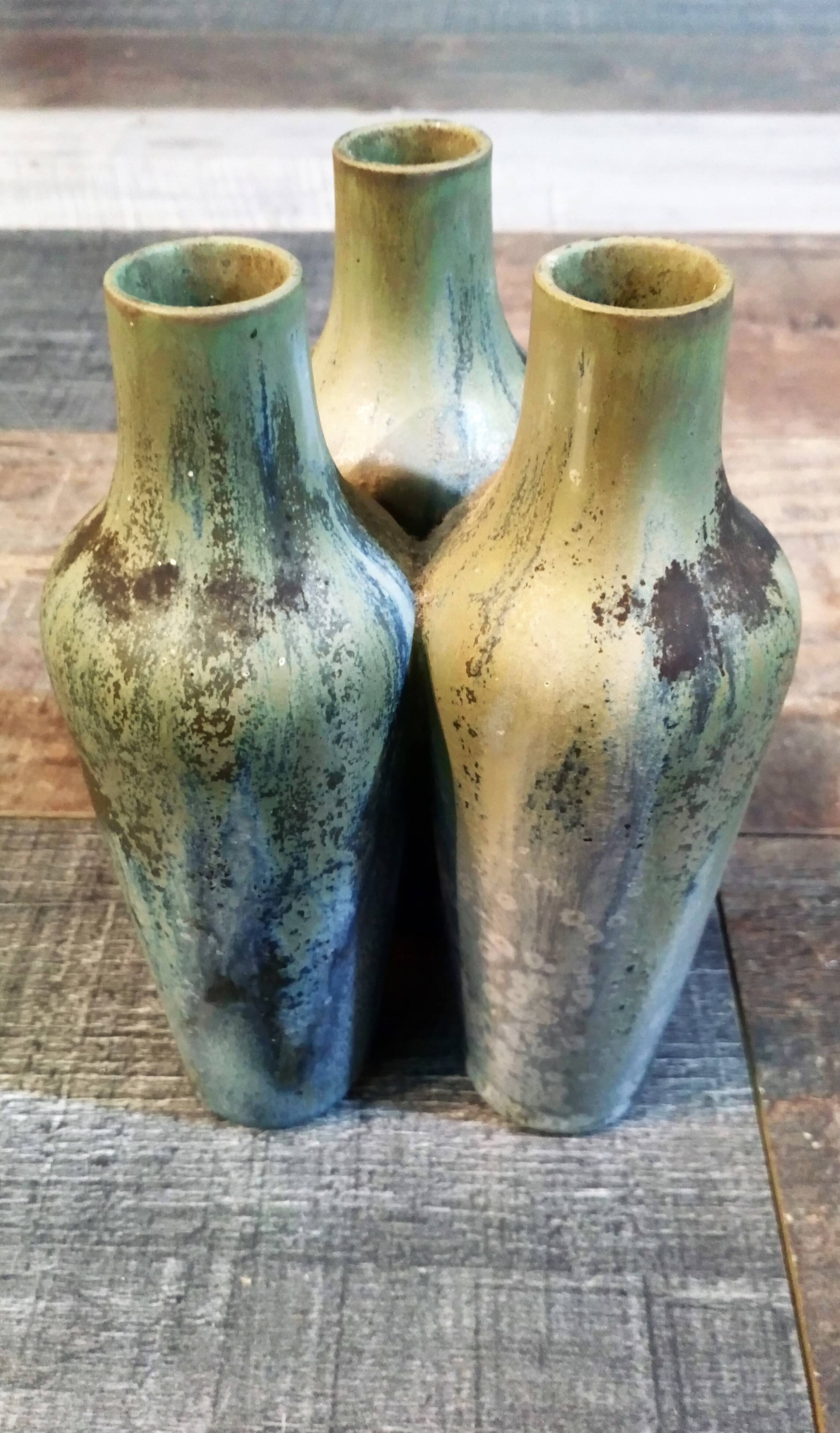Vase triptyque Denbac 1930s