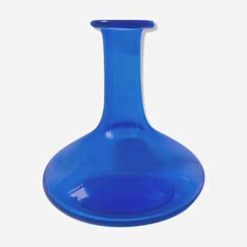 Vase flacon chimiste bleu