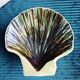 St-Clement shell-shaped butter dish and knife