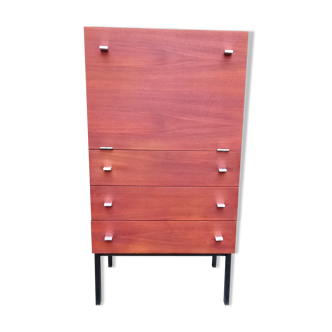 Secretary Bar Pierre Guariche for Meurop model 693 in Teak Vintage 60's years