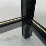 Hollywood Regency coffee table with 2 faceted glass plates, 1970s