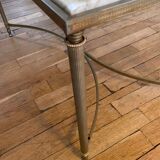 Marble and brass coffee table