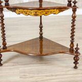 Late 19th Century Inlaid Corner Shelf, 1890s