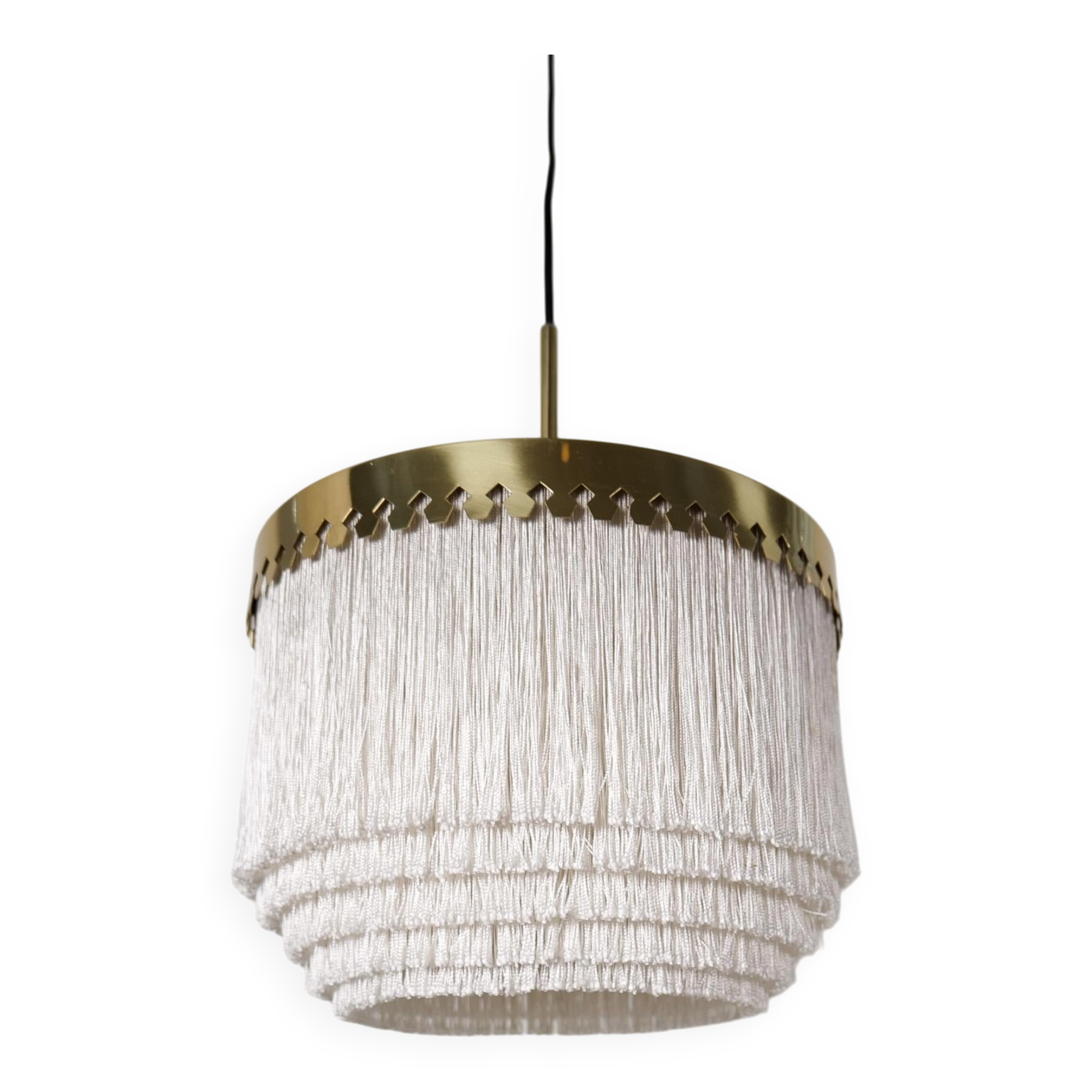 Midcentury Modern fringe ceiling lamp Hans-Agne Jakobsson Model T601, Sweden