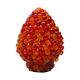 Vintage 1970s Decorative Beaded Table Lamp - Fiery Amber Resin Glow
