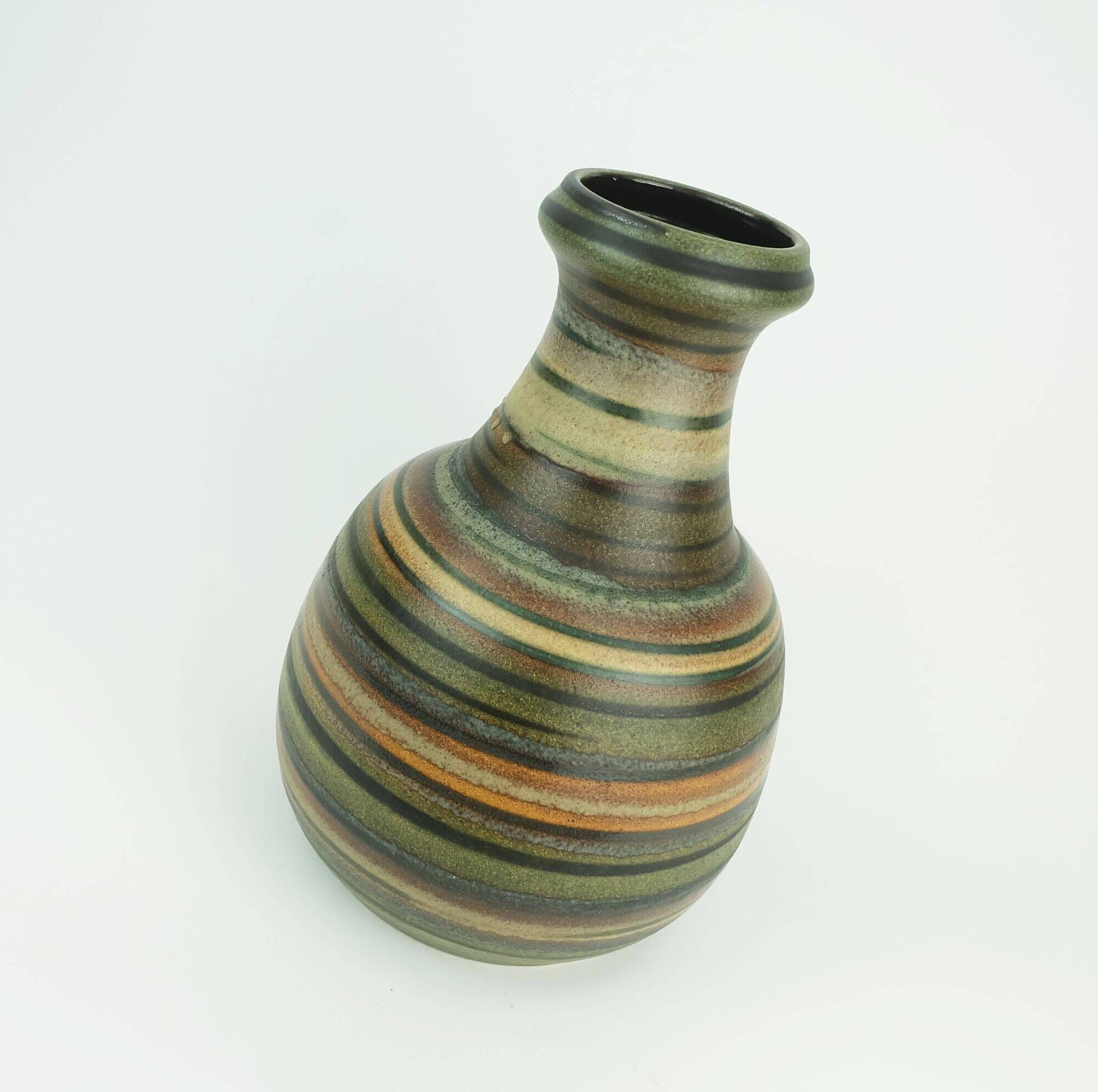 Dumler & breiden mid century ceramic vase model no. 476/32 stripe dekor 1960s