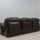 Vintage modular leather sofa 1970s