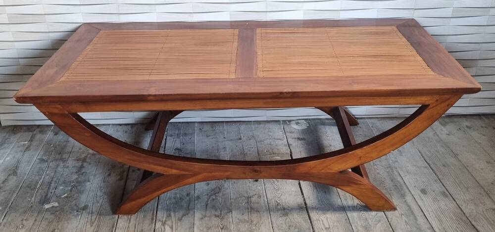 Table basse esprit colonial, Pier Import, années 80