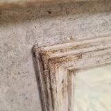 Beveled mercury patinated trumeau mirror