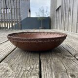 Set of 2 ceramic and wicker salad bowls