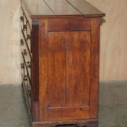 Commode Mule anglaise XVIIIe siècle à dessus pliant en chêne Georgian