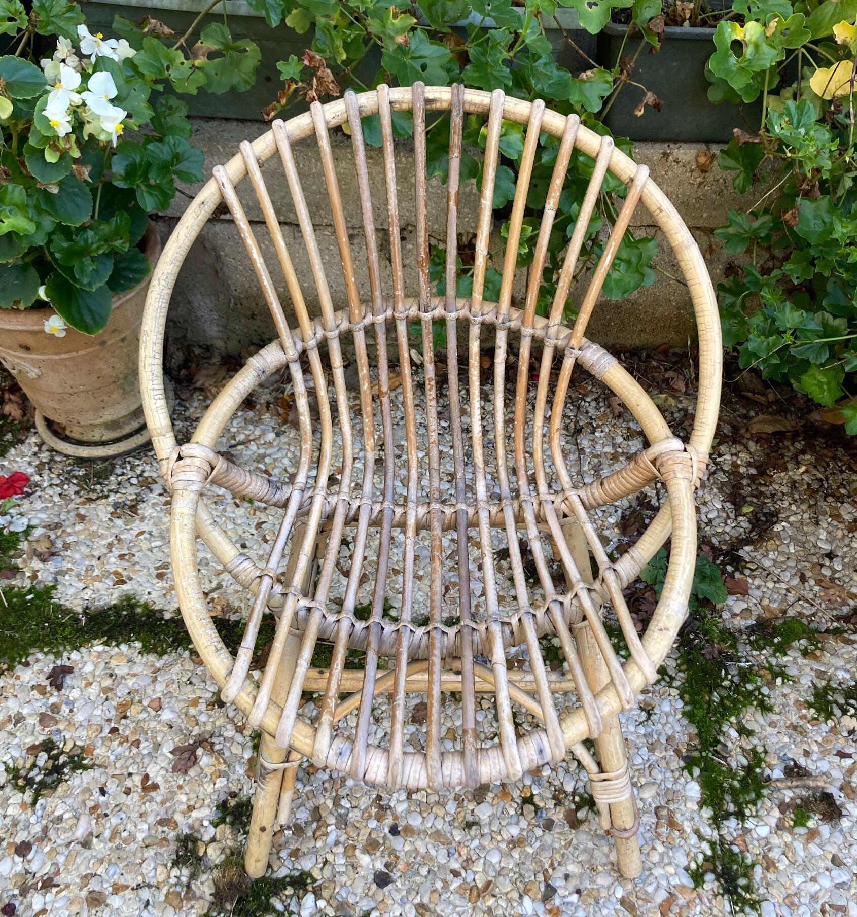 Rattan armchair for vintage children