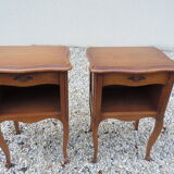 Pair of vintage oak bedside tables