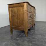 Louis XV period chest of drawers in light oak