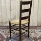 Suite of 8 oak chairs and straw seats - 1950s work