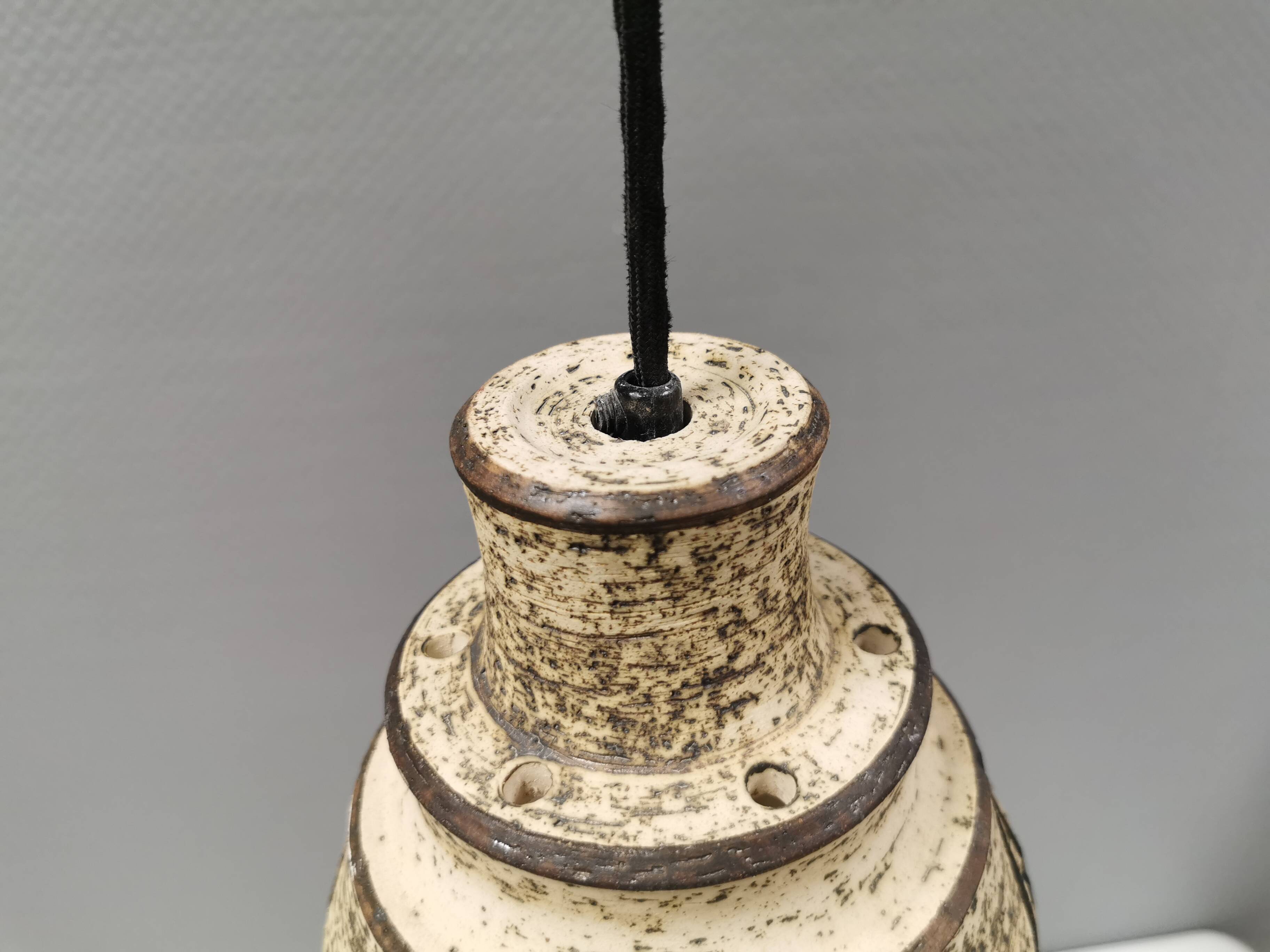 Beautiful ceramic hanging lamp, designed by jette hellerøe denmark, 1960s.