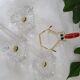 Trio of crystal ashtrays on its support, 1950, translucent, vintage