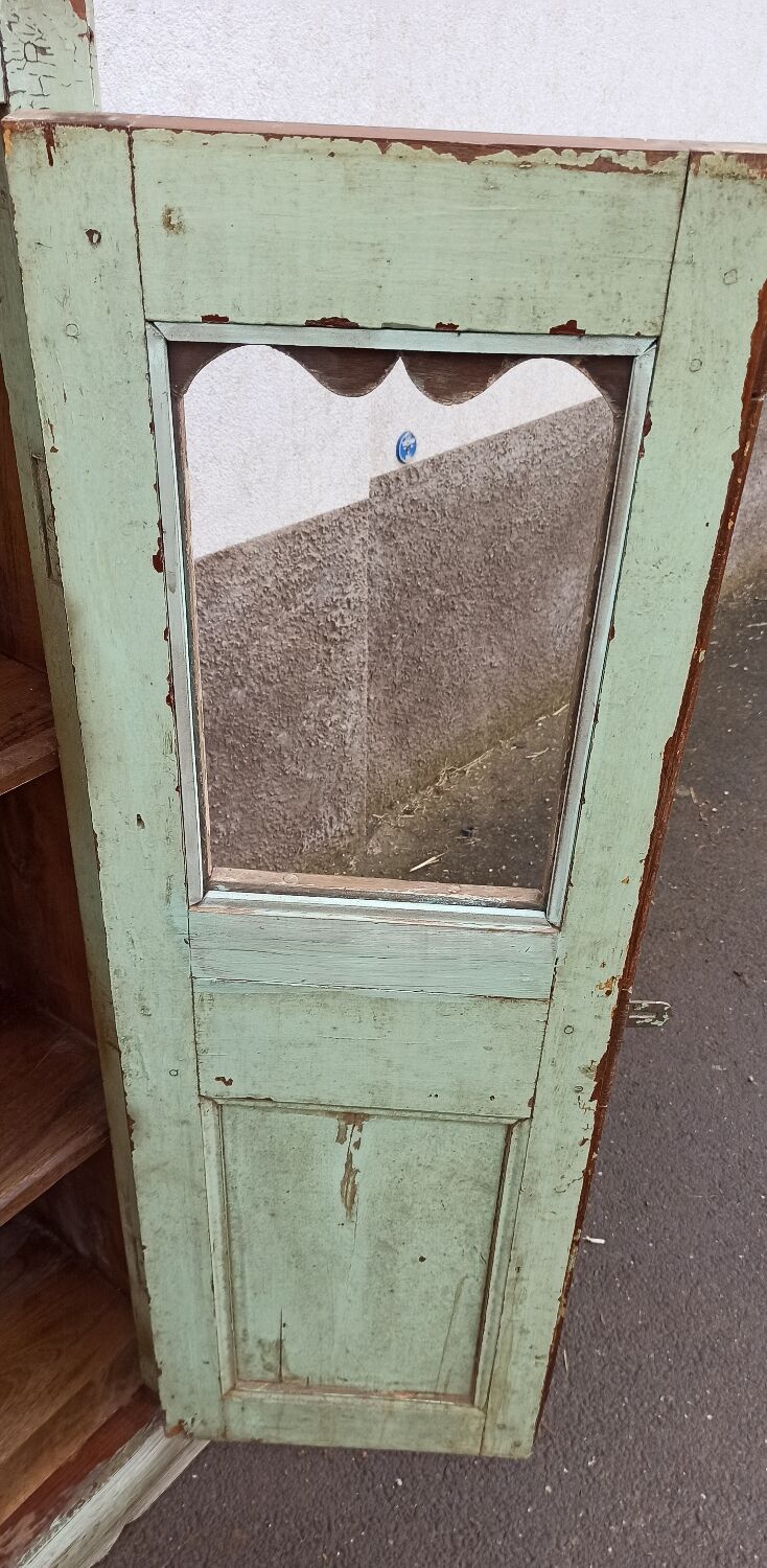 Green patinated glass cabinet