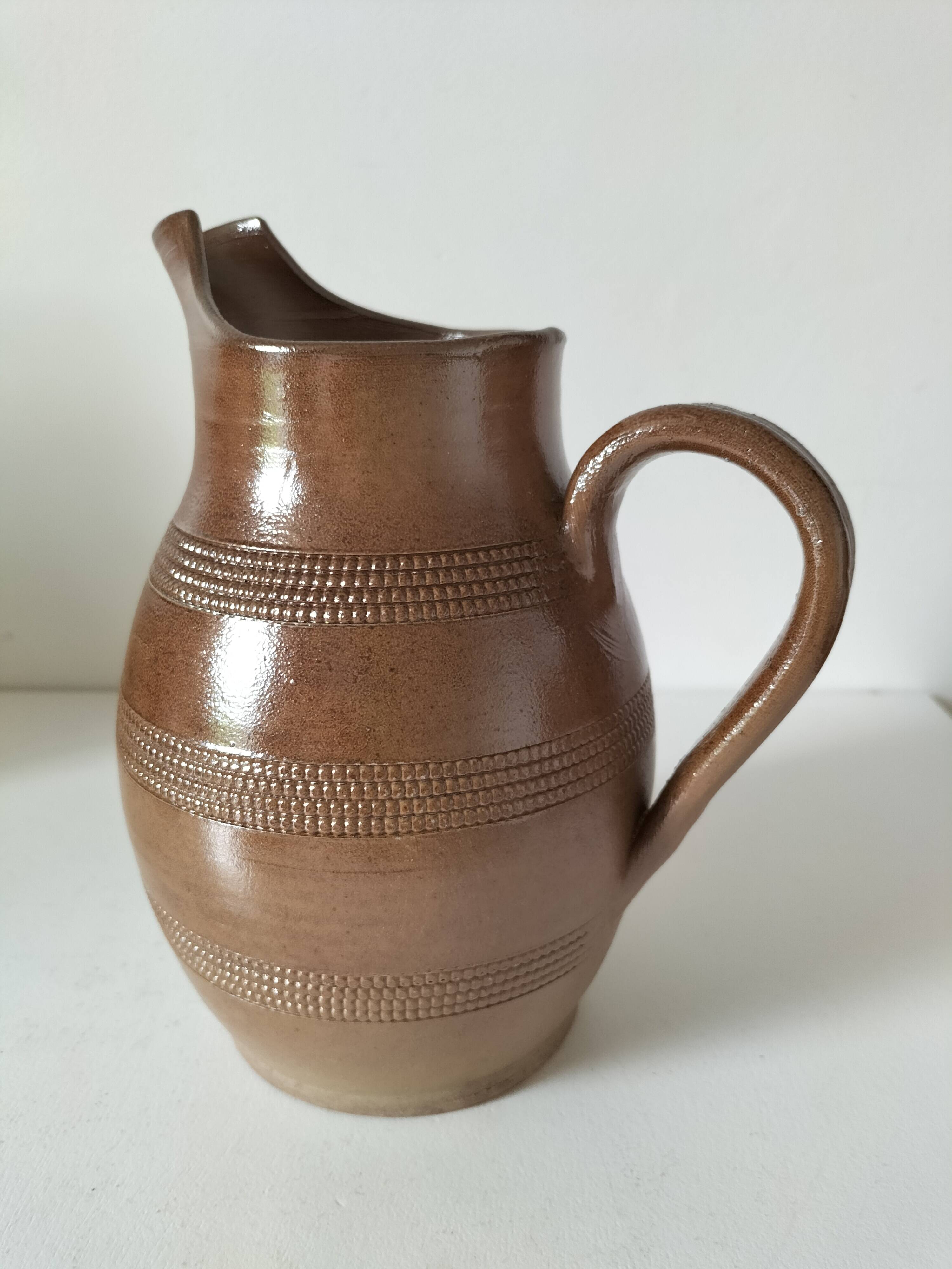 Stoneware pitcher