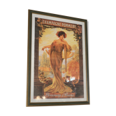 Affiche sous verre champagne Pommery