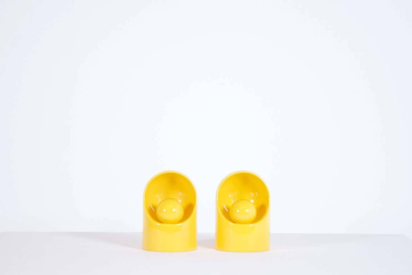 Ensemble de lampes de table en céramique par Marcello Cuneo pour Gabbianelli