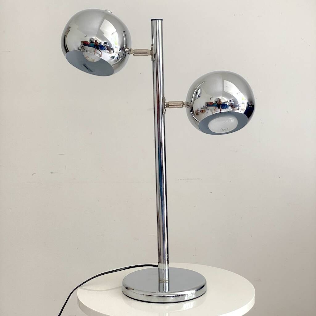 Lampe chromée vintage 1970's