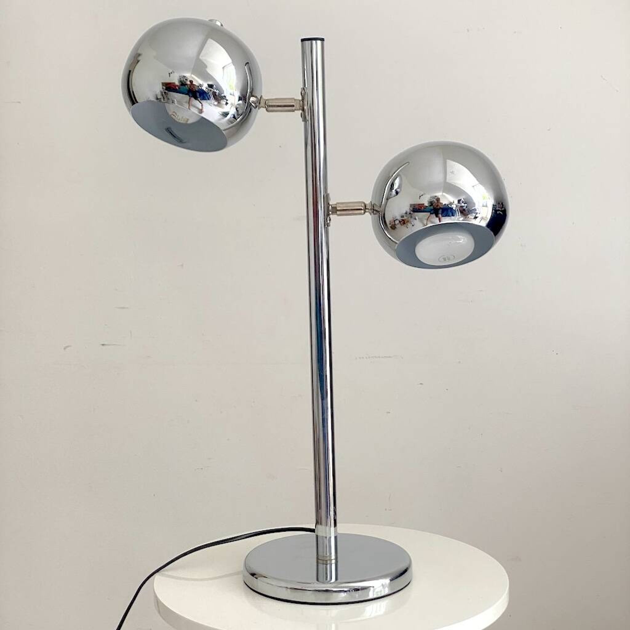 Lampe chromée vintage 1970's