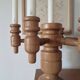 Vintage Scandinavian Candle Holder in Natural Wood, 60s Design - 7 Candles