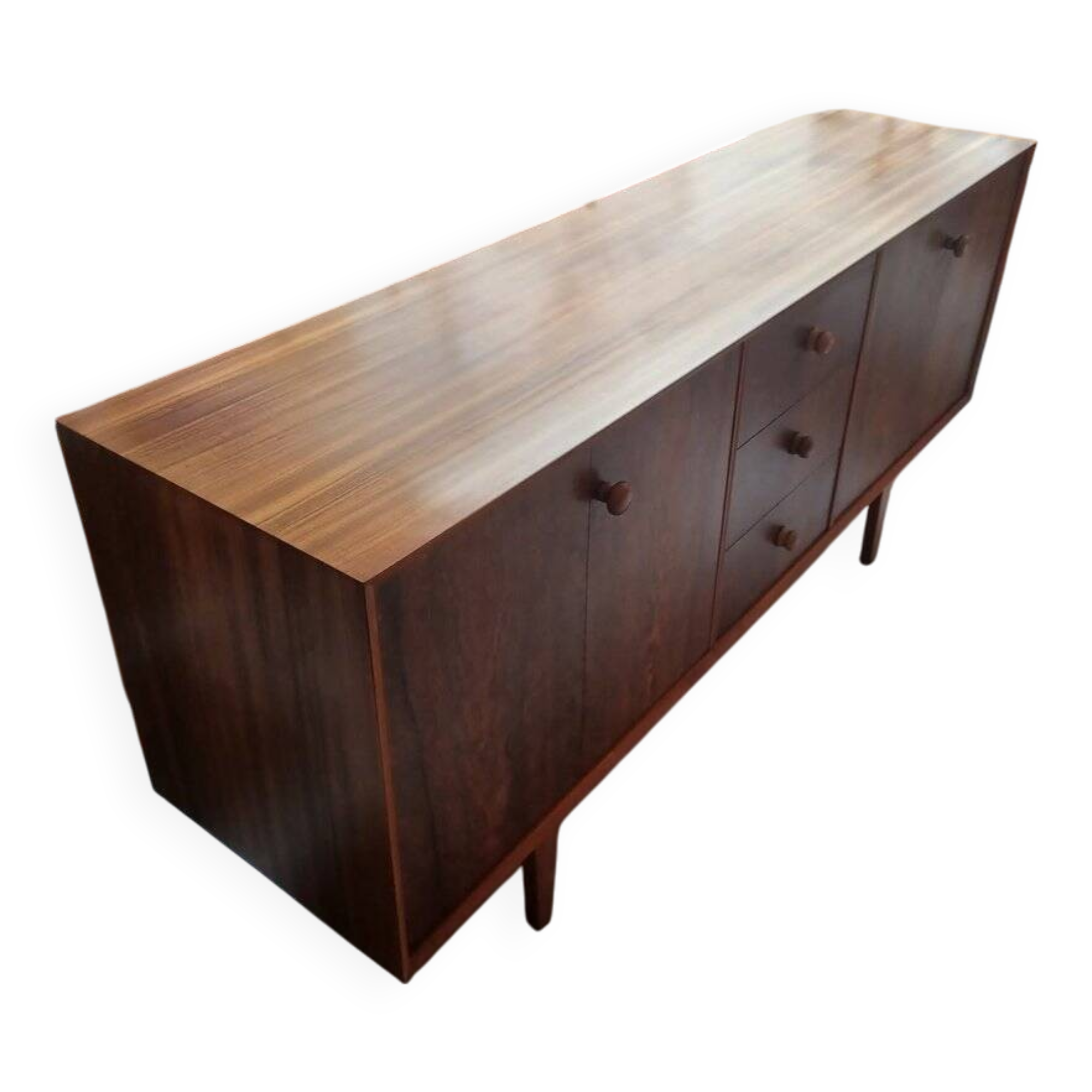 Mid-century modern sideboard with wood grain, 1960s