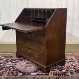 English Georgian donkey desk from the 19th century, mahogany and oak.
