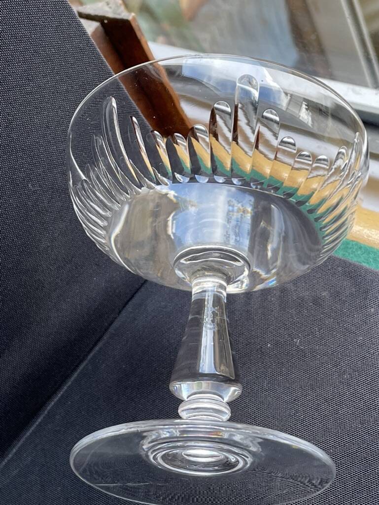 6 Baccarat champagne glasses – Art Nouveau