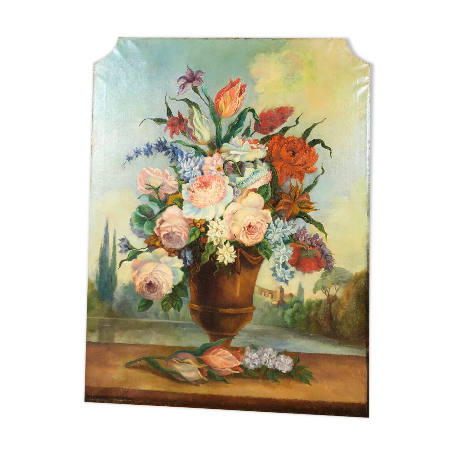 19th century painting "Flower Bouquet" by Boiserie