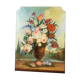 Peinture du XIXe " Bouquet de fleurs " de Boiserie