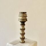 Onyx and brass lamp with a square shade.