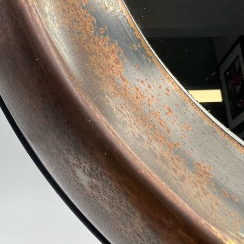 Miroir vintage de table en bronze fabriqué en Italie Missaglia 60s