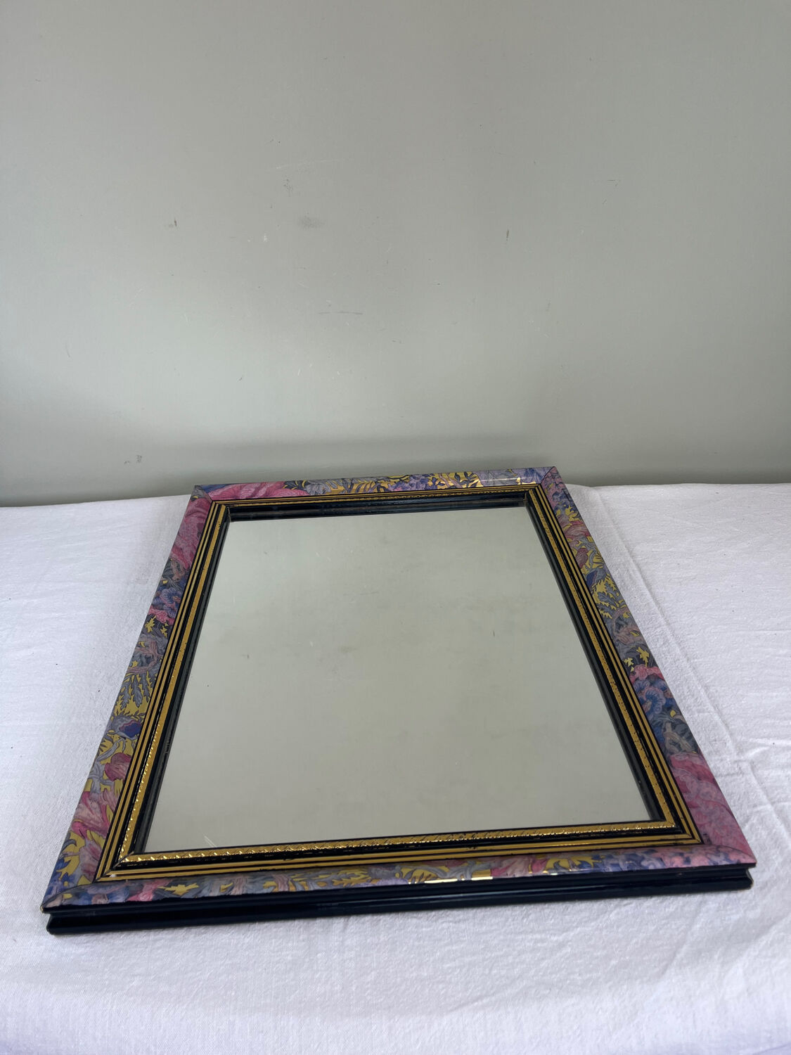 Vintage floral mirror