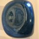 Blue glass vase, signed Morin, Dieulefit