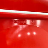 Red and white plia chair by giancarlo piretti for castelli, 1960