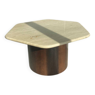 Travertine coffee/side table