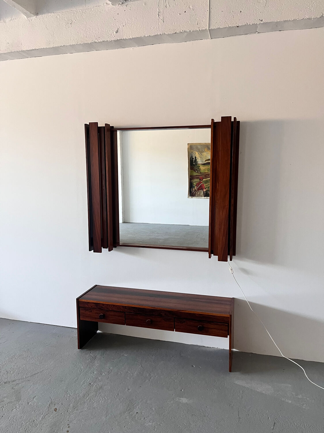 1970s Mirror with Cabinet, Norway