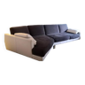 sofa dark grey and white leather