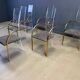 Plexiglass and brass dining chairs by Belgochrom, set of 6 - 1970s