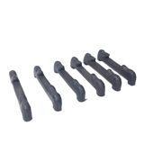 Set of six african cutlery holders carved in blackened wood