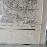 Ancienne Carte d'Etat Major Encadrée : Dieppe